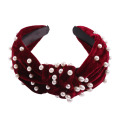 Manufacturer Knotted Fabric Headband Fashion Joker Set Pearl Candy Color Best-Selling Hair Accessory